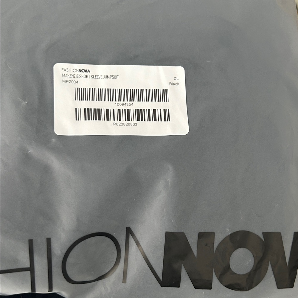 Fashion Nova Black Short Sleeve Jumpsuit